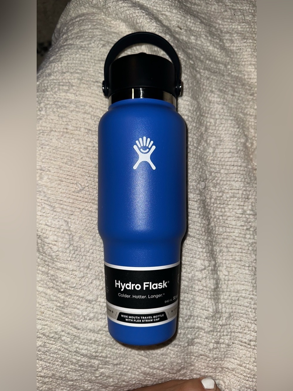 New Hydro Flask 32oz Wide Mouth Travel Bottle with Flex Straw Cap- Cascade Color - Picture 4 of 13